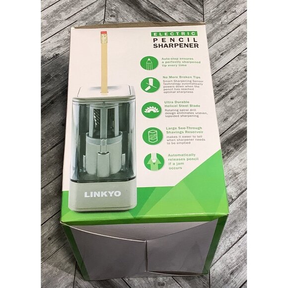 Linkyo Electric Pencil Sharpener Auto Stop Durable Office School Work - Picture 4 of 5